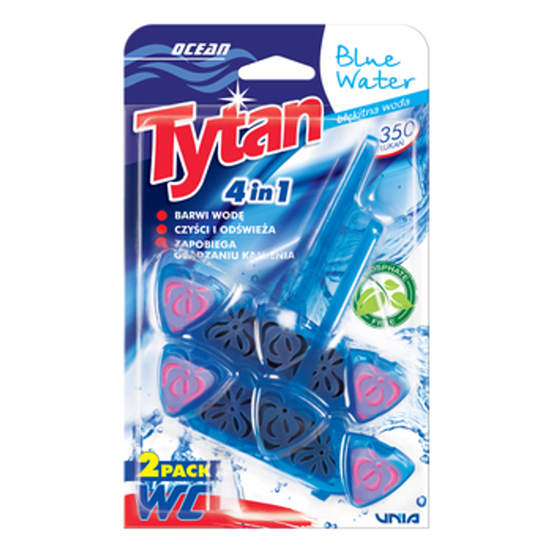 Czterofunkcyjna zawieszka barwiąca wodę Tytan Blue Water 2x40g